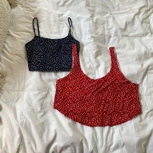 Navy AND Red crop tops from Forever 21